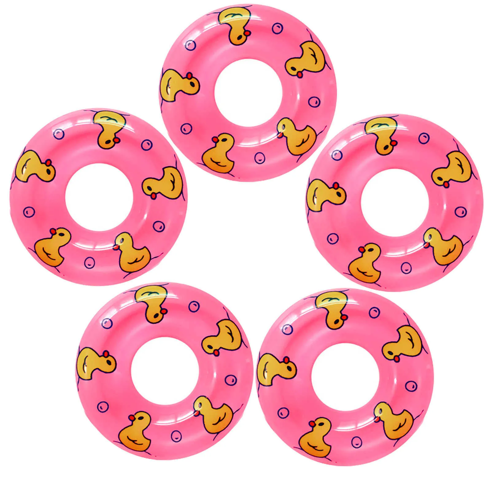 DHgate 5Pcs Inflatable Floats Tubes Barbies for Beach Pool Party Cute Swimming Ring Costumes Barbie Doll Accessories Girl Play Toys Sports Outdoors