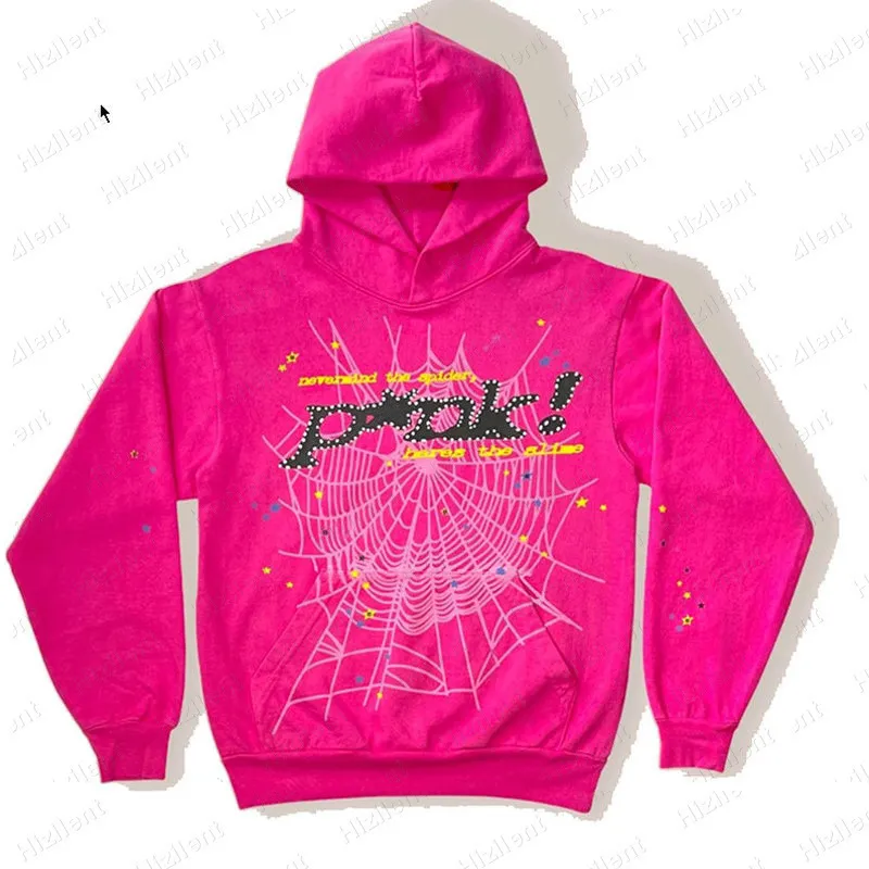 Young Thug Pink Sp5der 555555 Hot Spider Net Sweatshirt Web