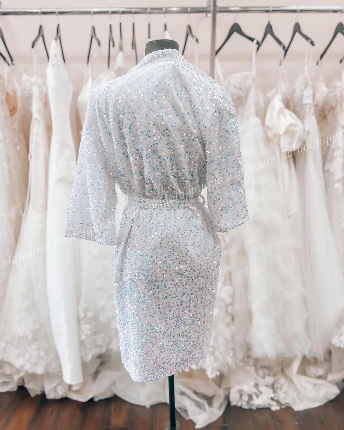 open lace back dress Watercolor Dreams Floral print Bridesmaids Robes Bridal party Kimono R main image 1