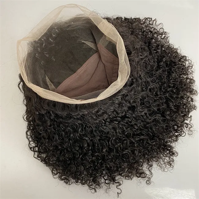 Curly Lace Wig Human Hair: 14 Inch Body Curl Full Lace Wig  display picture 1