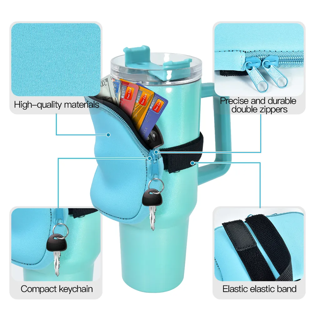 ✓ DHgate 승화 된 물병 파우치 40oz 텀블러 용 보관 소매 화려한 네오프렌 물병 캐리어 가방 코인 지갑, 가방 홀더 | 인기  상품 확인