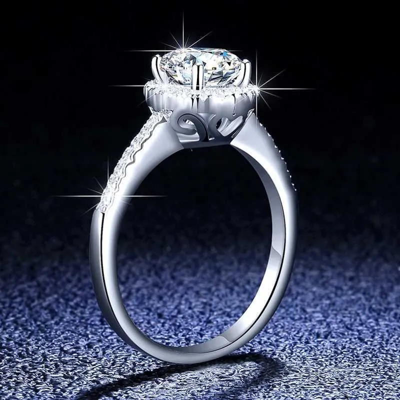 Bague En Argent Sterling De Haute Qualit Avec Diamants S925