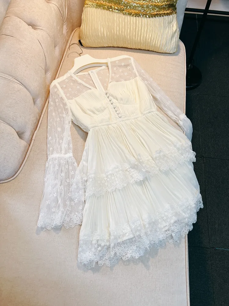 white christmas dresses 100% Cotton Ivory Floral Midi Shirt Dress - Casual Dresses main image 0