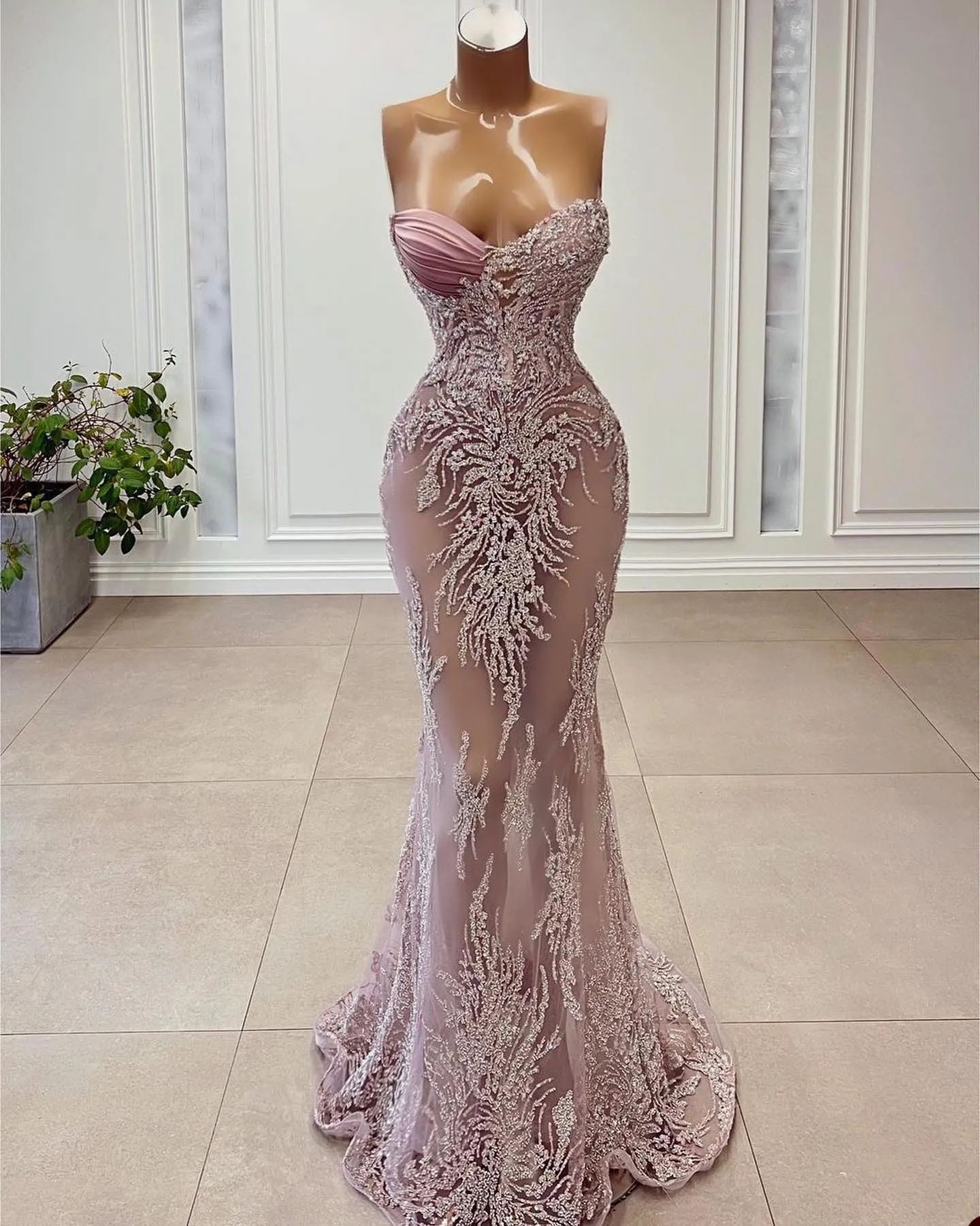 Custom Made Plus Size Mermaid Prom Dress - Sweetheart Art Deco Neck,  Sleeveless, Floor Length from Dhgate Prom Dresses - price 323.29