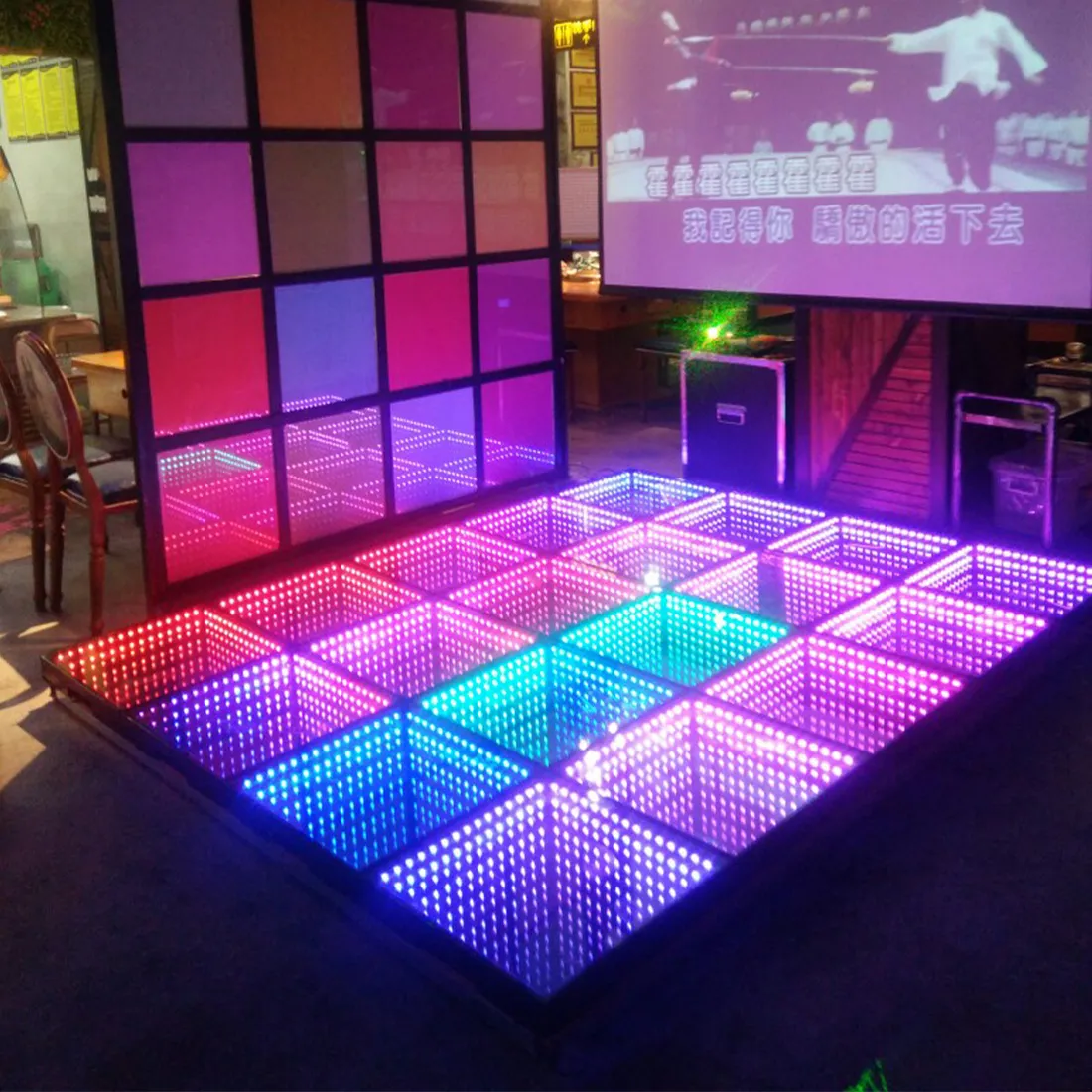 Infinity Mirror 3D Led Dance Floor Amazon Stage Lighting With Wireless