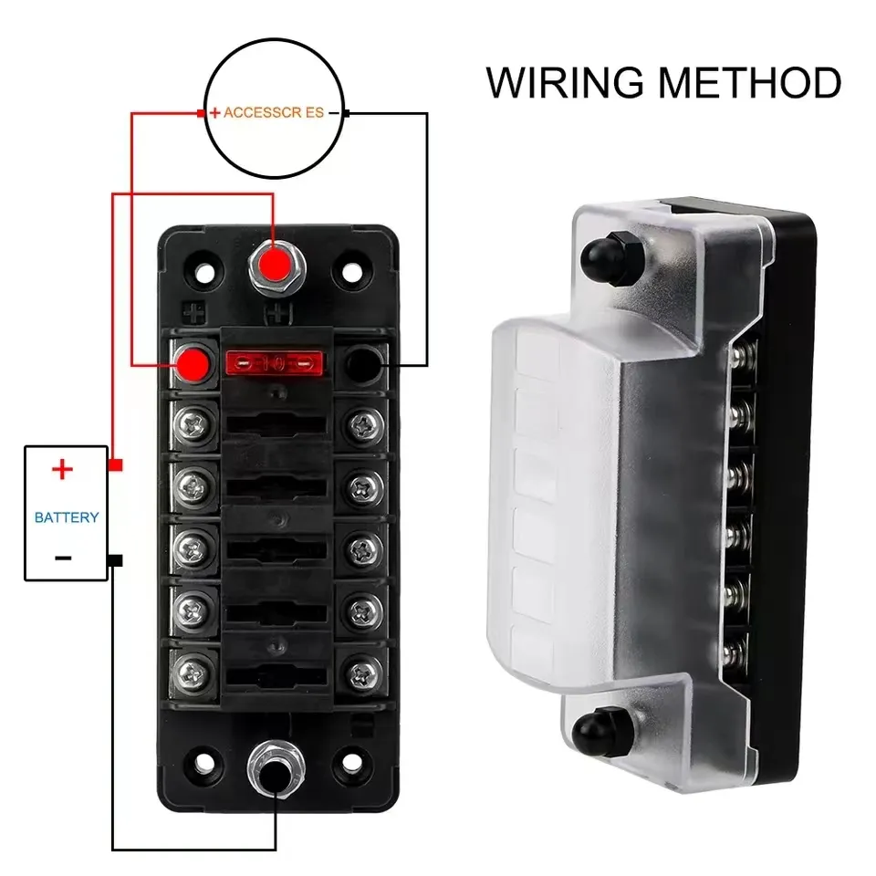 Inline Fuse Holder 12V 12 Way & 6 Way Blade Fuse From Iyes123