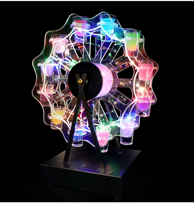 12 Cup Rechargeable Acrylic Mirror Ferris Wheel LED From
