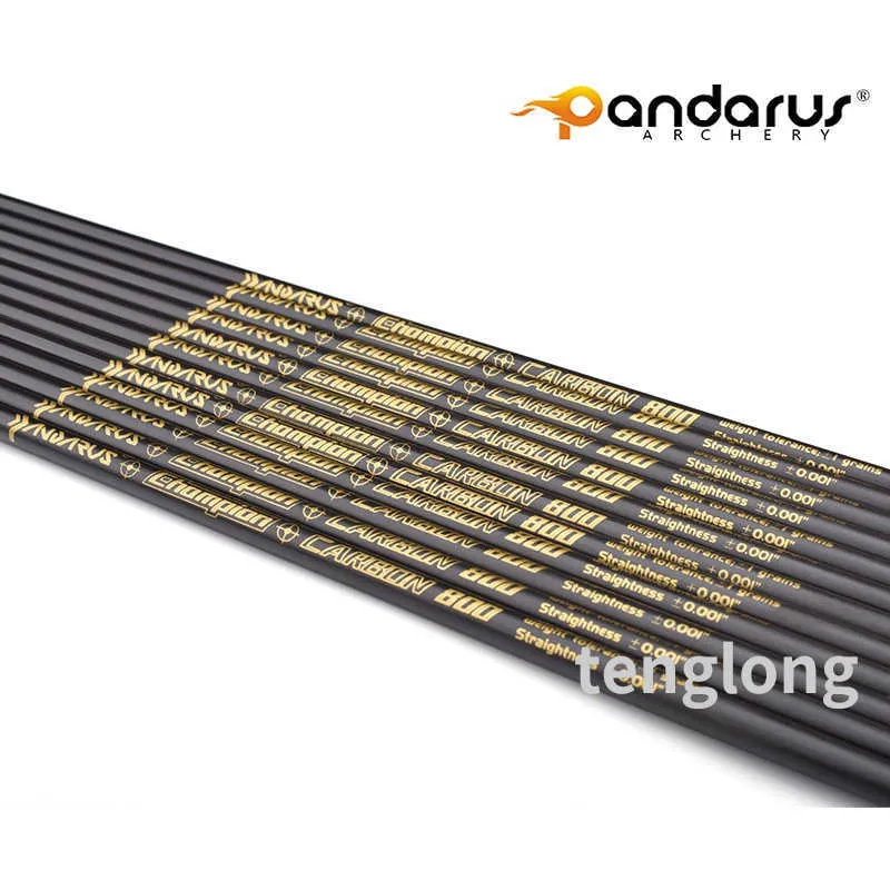 Bow Arrow PANDARUS ID 4.2mm Straightness +/- .001 Arrow Shaft 30in Spine 350-1200 Bow Shooting Compound/RecurveHKD230626