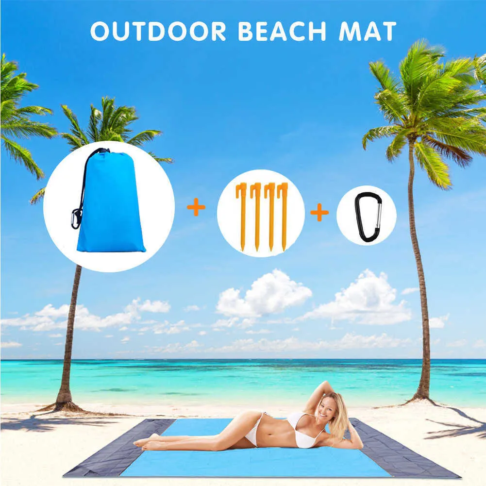 Portable Foldable Wekapo Beach Blanket Sandproof Lightweight Anti