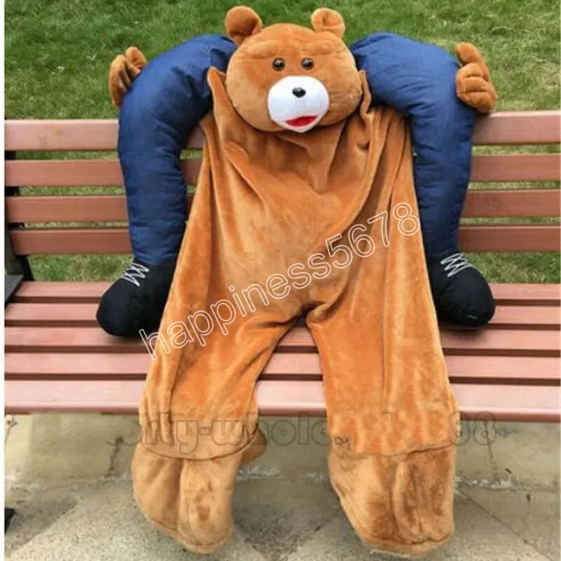 Slim Fit Toy Bear Pattern Ripped Jeans Men's Casual - Temu