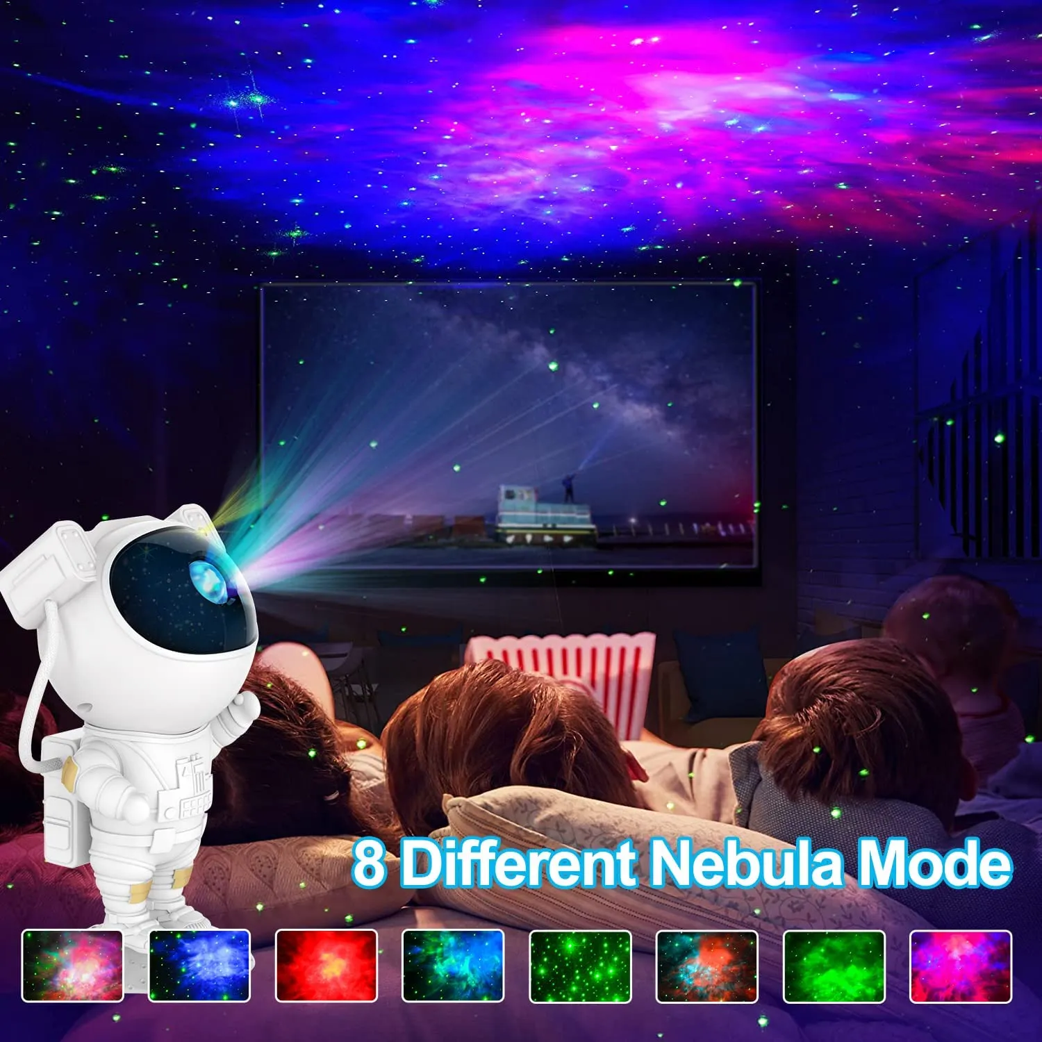 Color Changing Galaxy Sky Light Projector Lamp, Battery Operated Party  Light