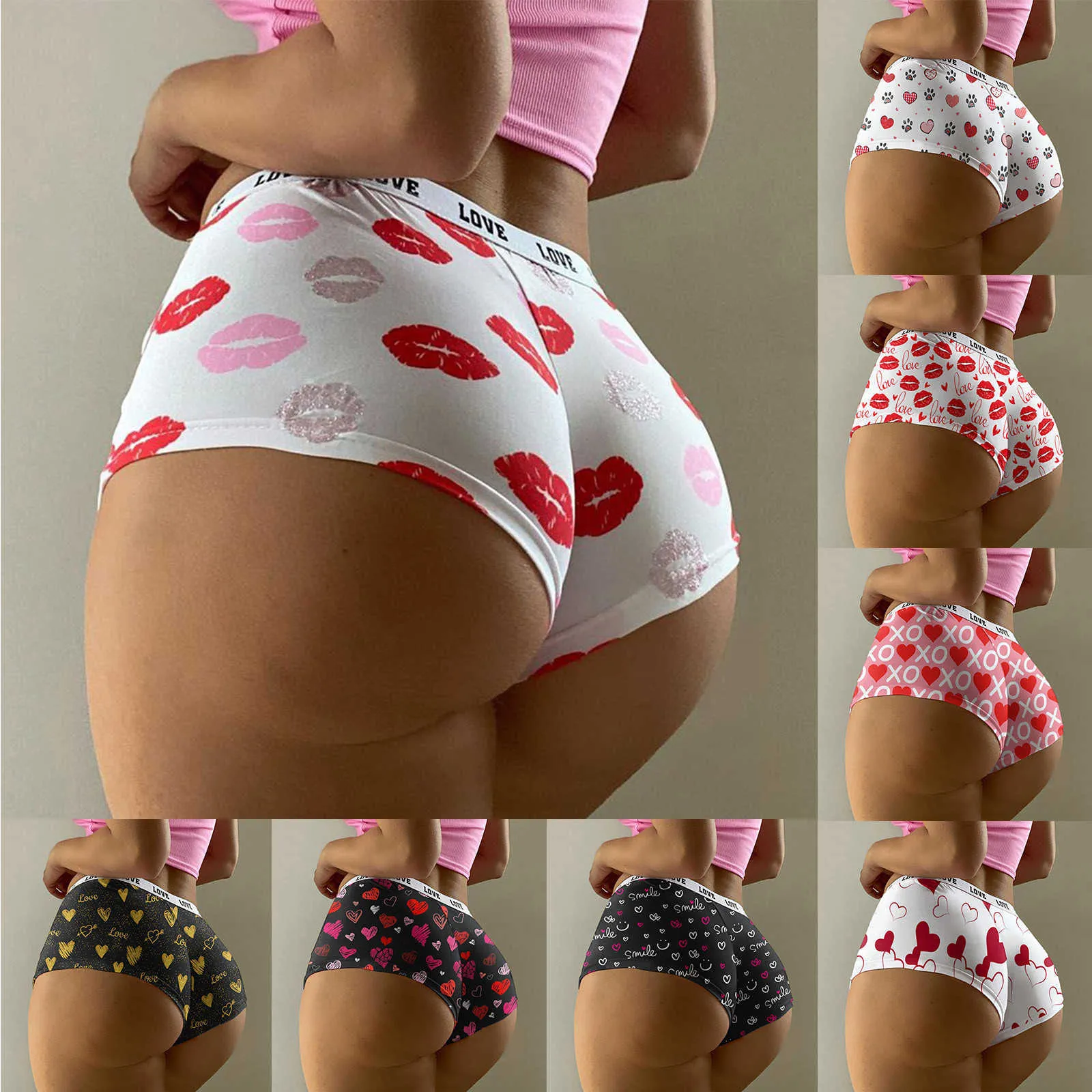 Womens Cotton Cotton Briefs Women With Low Waist Print Design Sexy