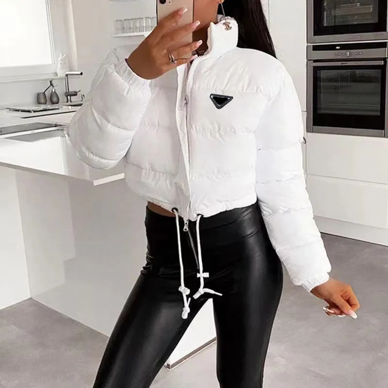Luxury Designer Women s Puffer Jacket Slim Fit Down Coat with Long Sleeves for Winter Windproof Short Outwear Sizes S XL