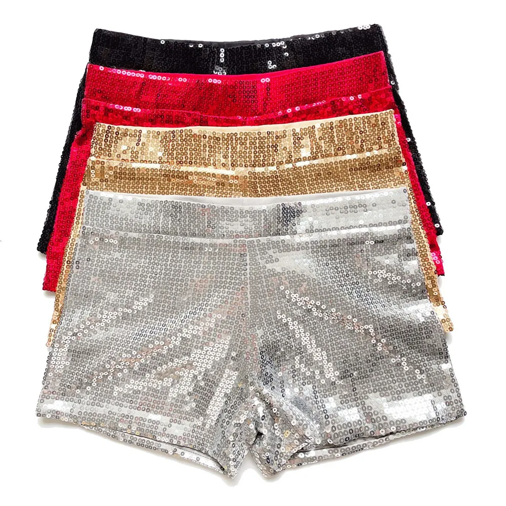 High Waist Sequin Shorts