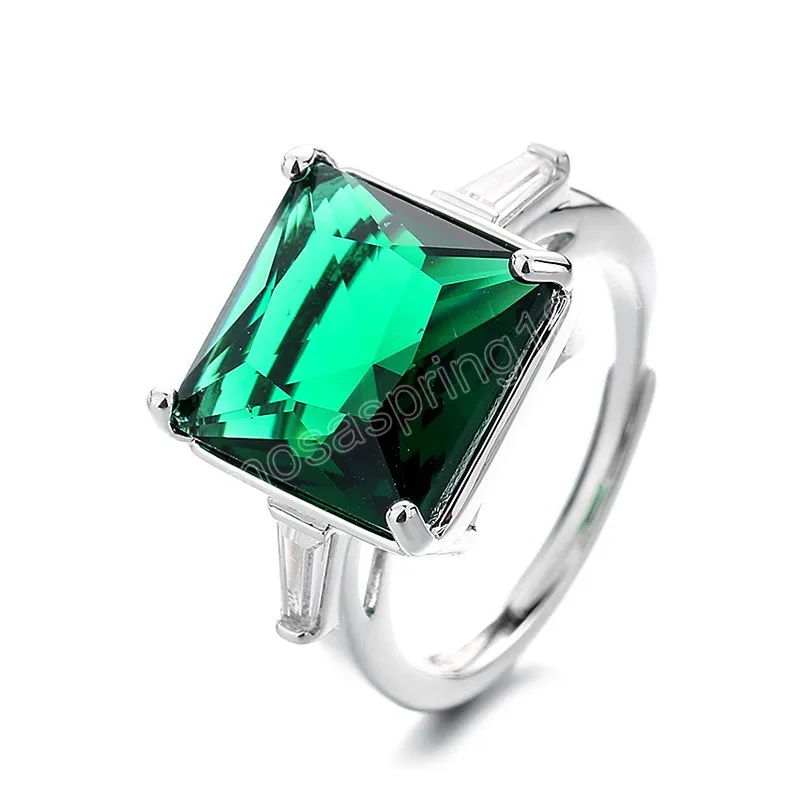 925 Sterling Silver Emerald Stone Men's Ring // Silver + Green (11) -  Mirari Jewelry Men's Rings - Touch of Modern