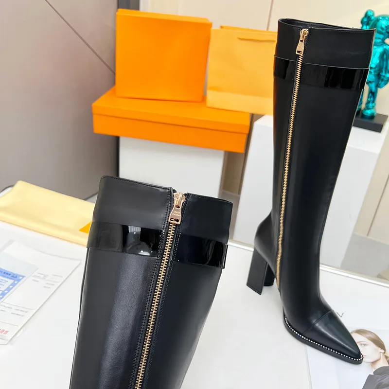 Ladies designer top knee high boots