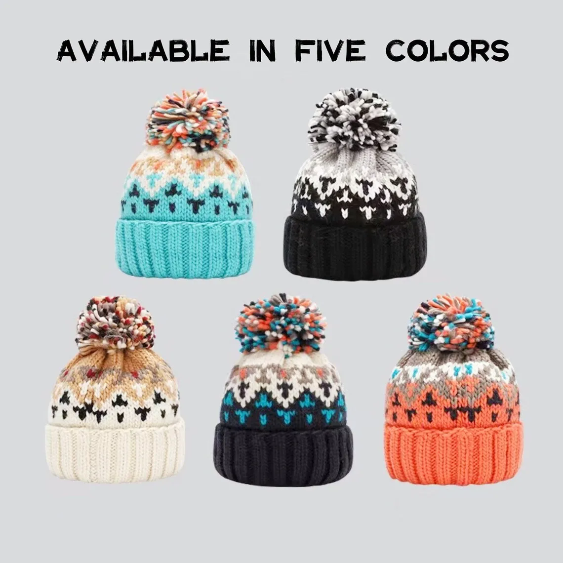 Five bobble hat sales