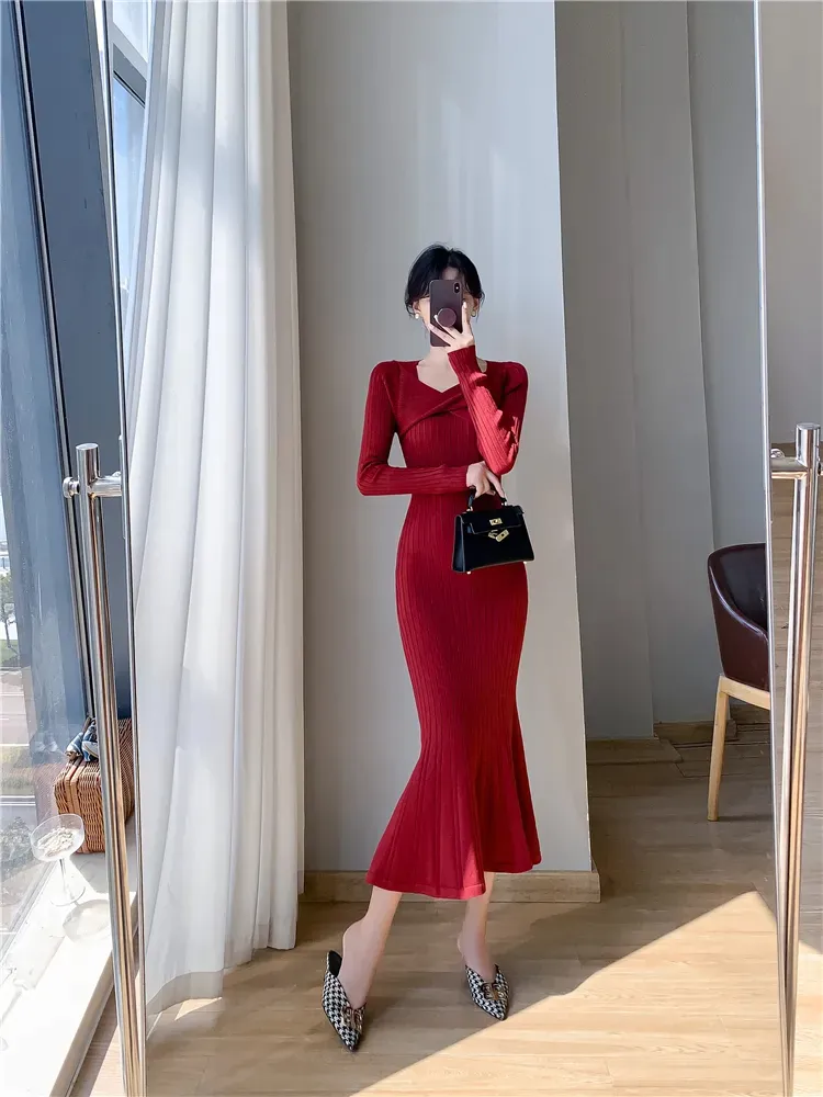 Mermaid sweater dress top