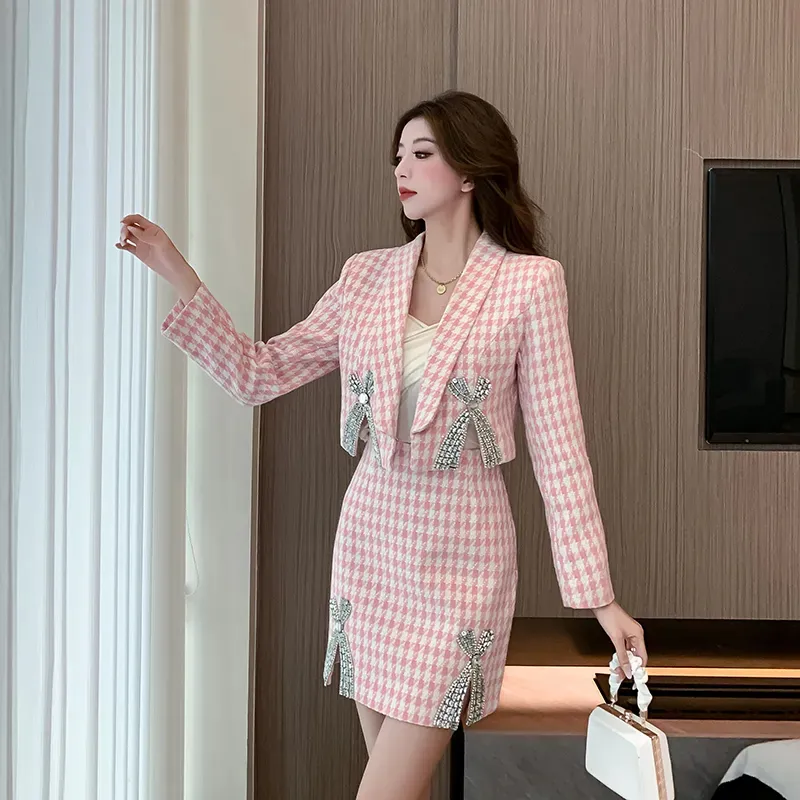 Korean Tweed Two Piece Set: High Quality, Small Fragrance