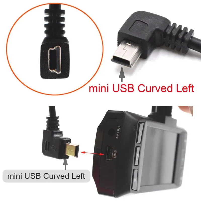 Podazz Kit de câblage pour caméra embarquée, Port Mini USB et Micro USB, câble étendu de 3 m
