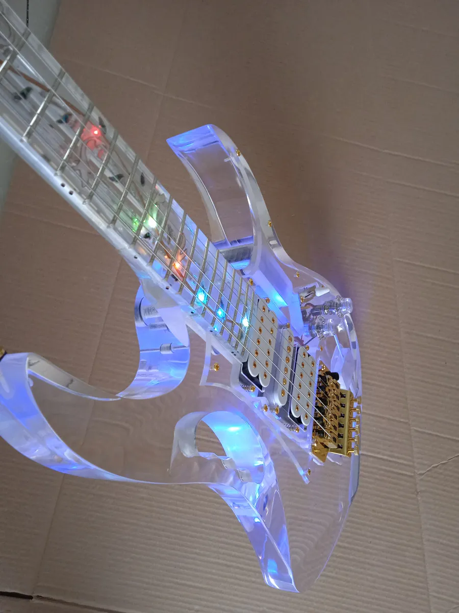 Cool Electric Guitars With Clear Crstal Vitreous Limpid Cool Electric Guitars With Clear Crstal Vitreous Limpid
