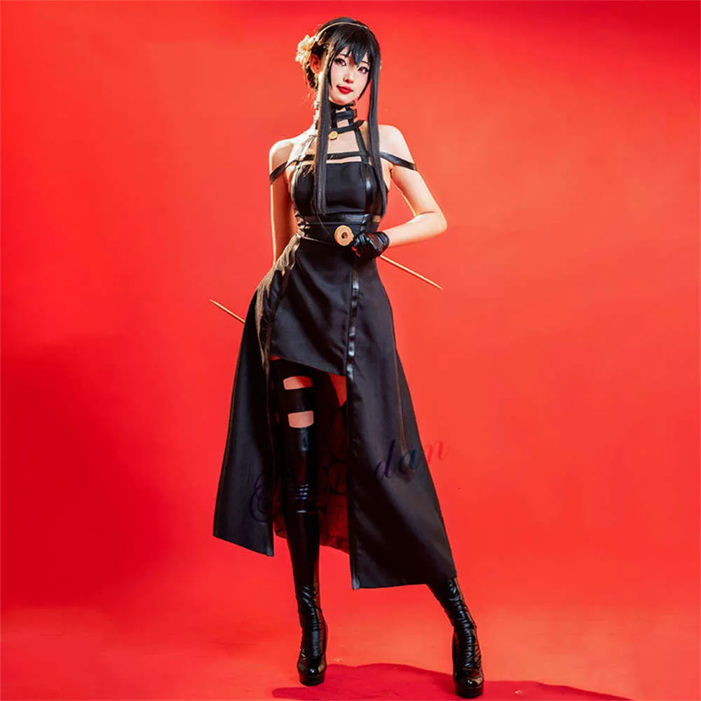 Unisex Anime Spy X Family Yor Forger Cosplay Costume Dress Suit with Full  Sleeve Black Skirt Set and Hair Accessory from Dhgate Anime Costumes -  price 17.18