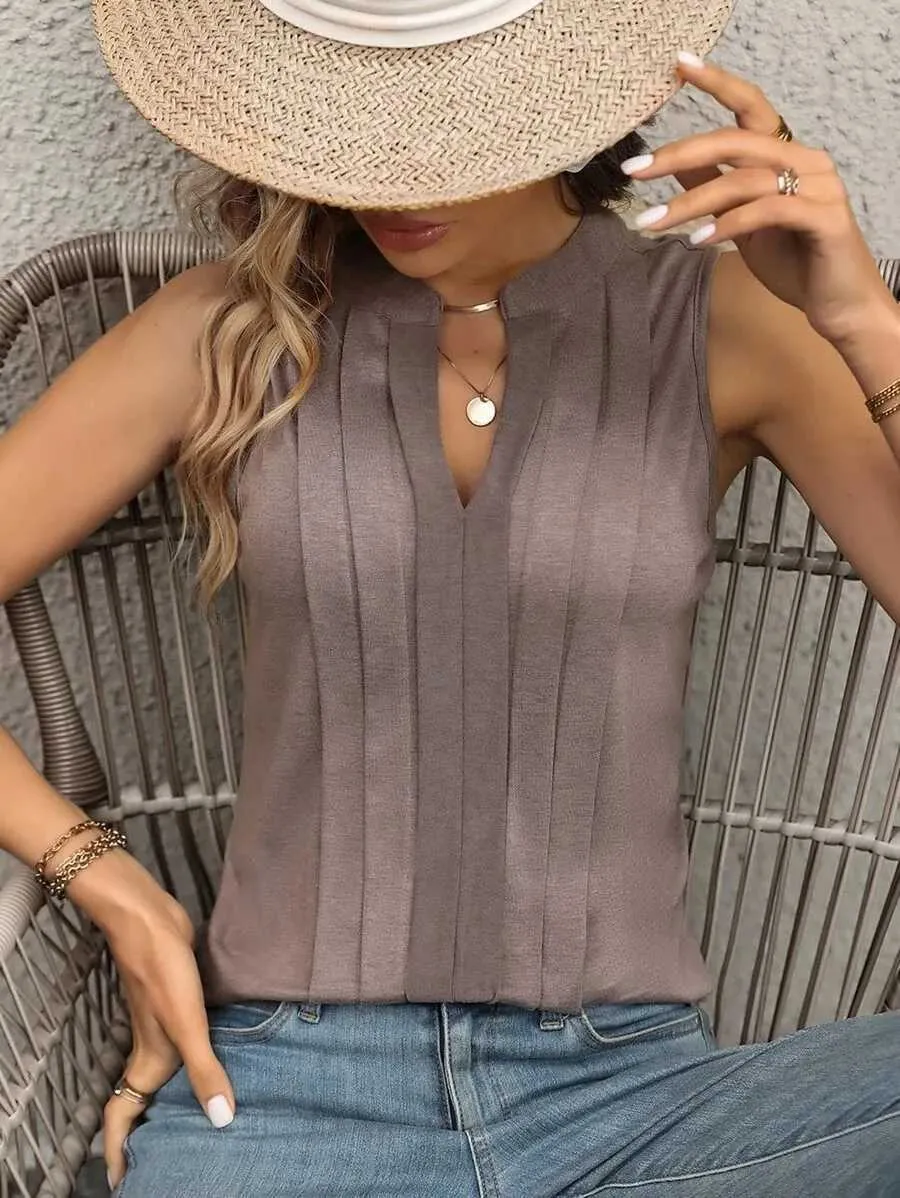 Ladies summer sleeveless tops deals