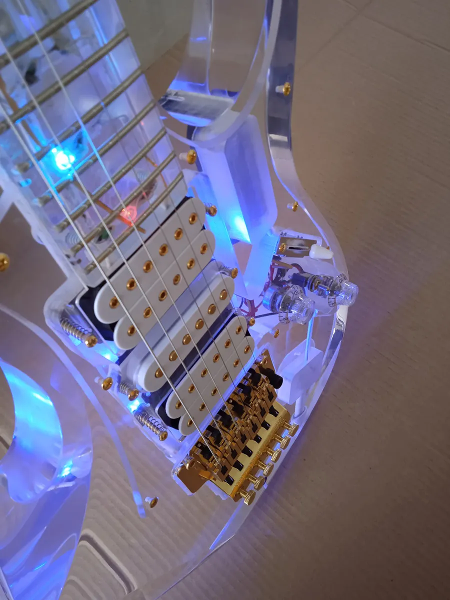 Cool Electric Guitars With Clear Crstal Vitreous Limpid Cool Electric Guitars With Clear Crstal Vitreous Limpid