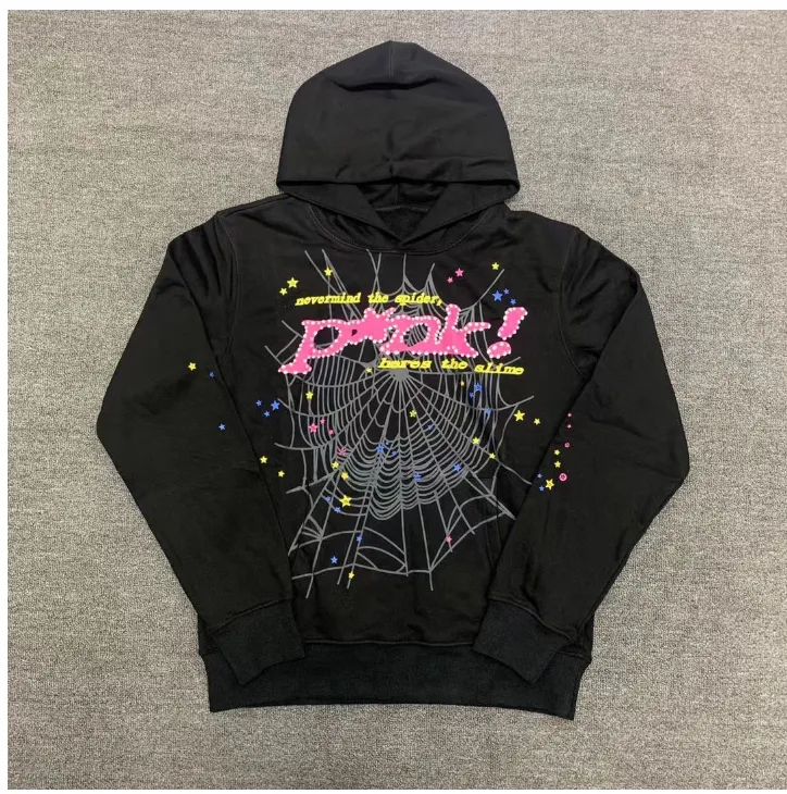 Spider hoodie designer mens 555  hoodie mens hoodie  Young Thug 555555 men women sweatshirts foam print spider web pullover sweatshirt