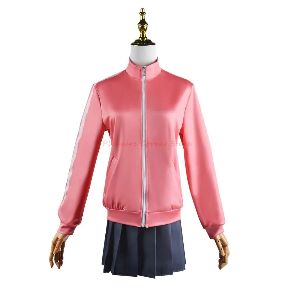 Gotou Hitori Cosplay Bocchi The Rock Gotou Hitori Cosplay Costume JK  Uniform Pink Jacket Skirt Wig Suit Halloween Women Clothes