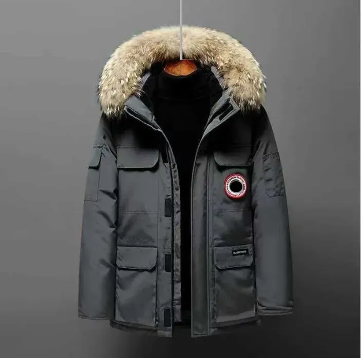 Canadian Goose Winter Red Puffer Coat For Men Thick And Warm Down
