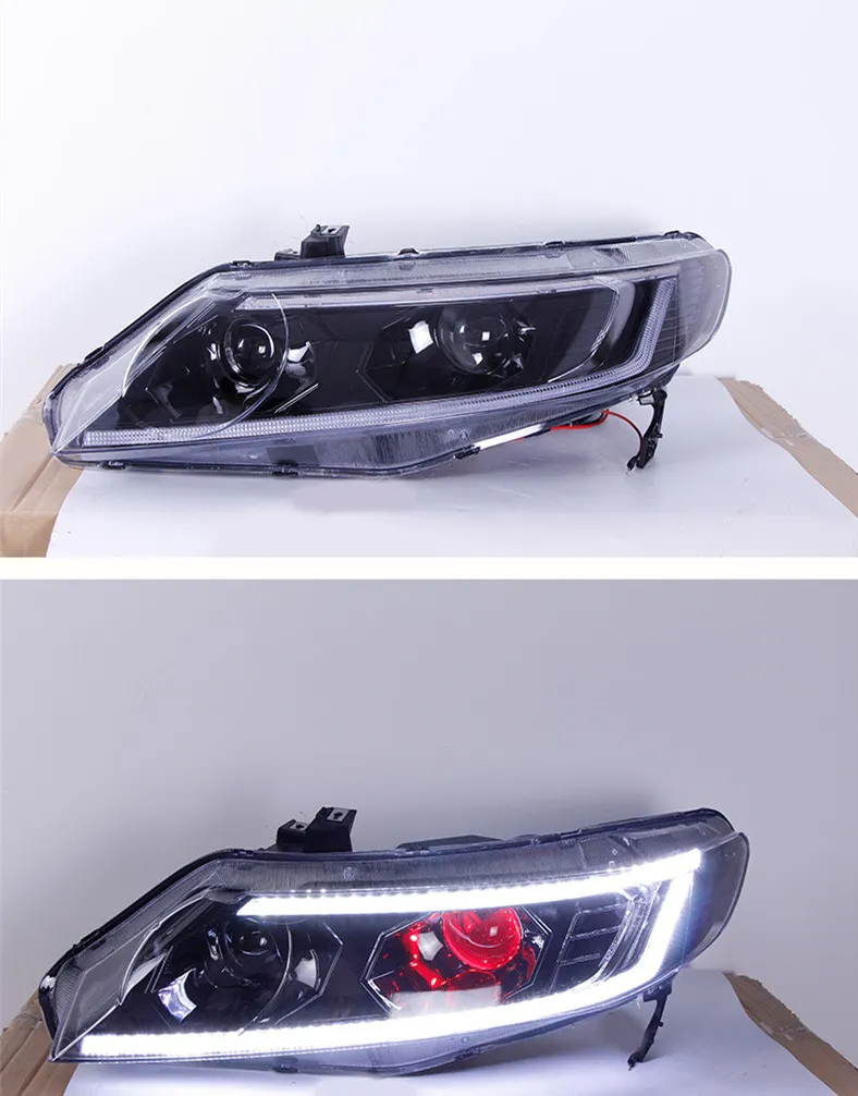 2024 Honda Civic 8th LED Headlights Dual Lens Xenon Headlights with Daytime Running Signal Light