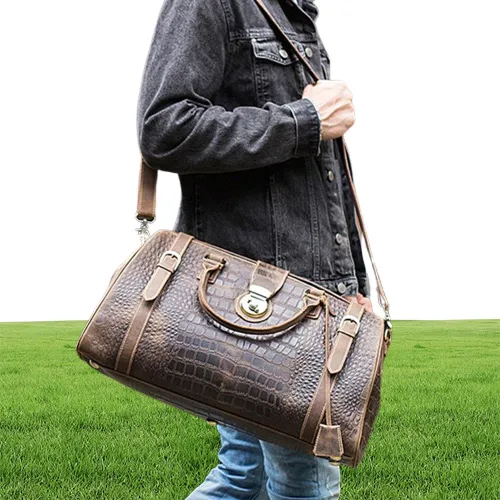 Handmade Leather Duffle Bag, Large Travel Bag, Men Weekender Bag