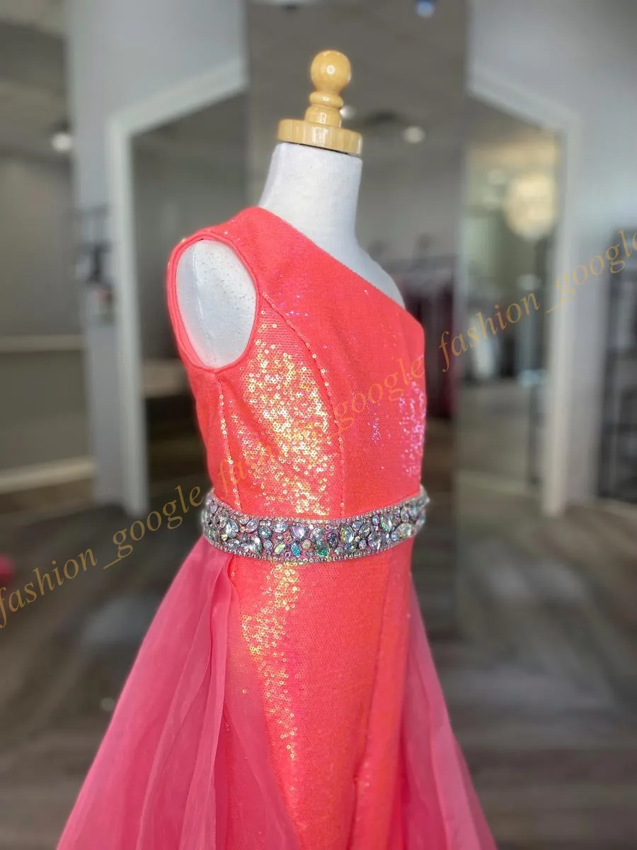 Pageant Jumpsuit With Crystal Detail & Organza Overskirt One