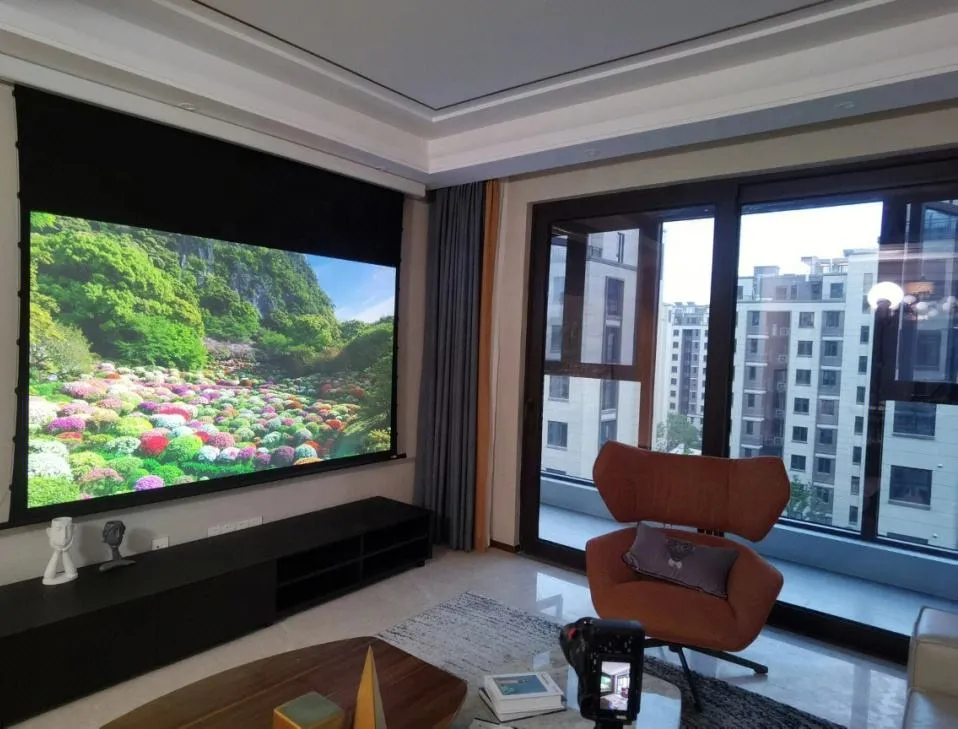 Factory Outlet 150 Inch 8K Motorized Tab Tension ALR Projector Screen ...