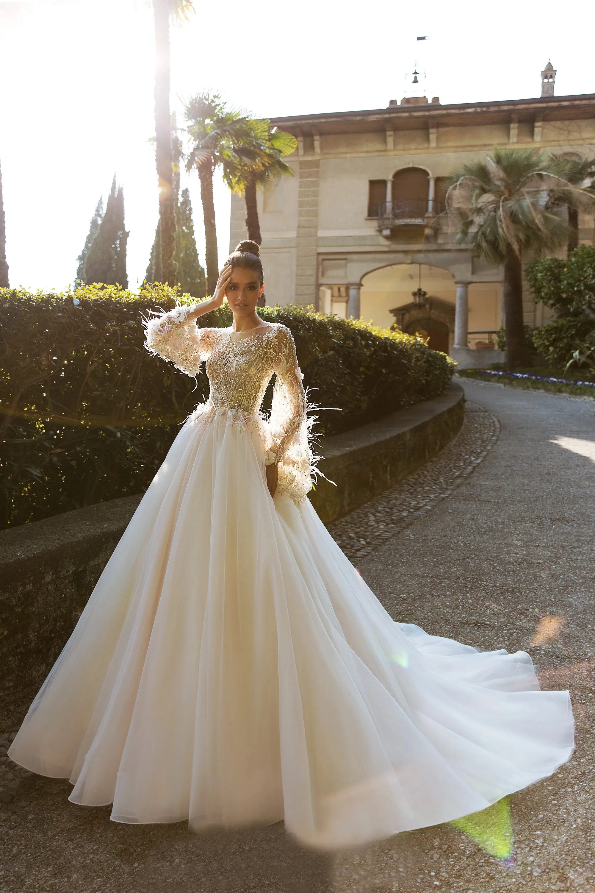 open lace back dress Wedding dress Avalon main image 1