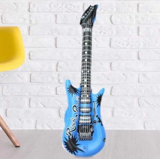 Rubber Guitar Inflatable Electric Guitar Costume | Blow-Up Rock 'n Roll Music Instrument Prop For Parties & Disco Inflateable Costume - Foto 6