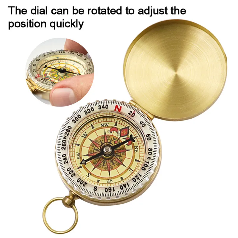 Wanderkompass Mit Leuchtdisplay & Spiegel - Wasserdichter Navigationkompass 11,5cm