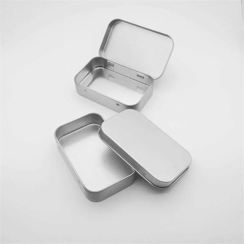 solid silver tobacco tin Metal Packaging Tin Boxes Silver Rectangle Storage... From Dephilab02,  $0.55