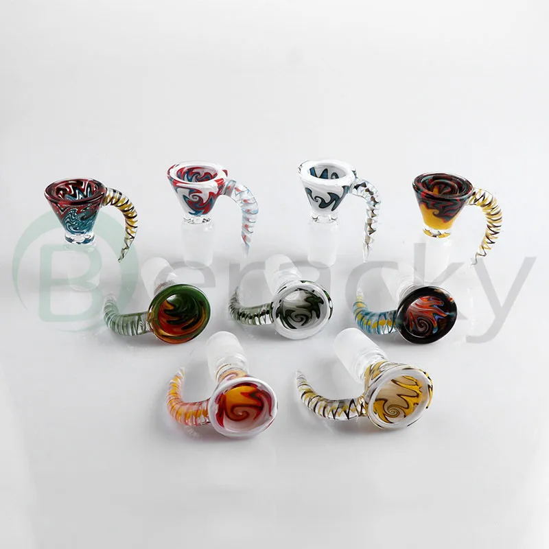 RORA Bong en Verre alvéolé Double Joint 18mm Pipe à Eau Percolator Recycler Pipes à Fumer (Green