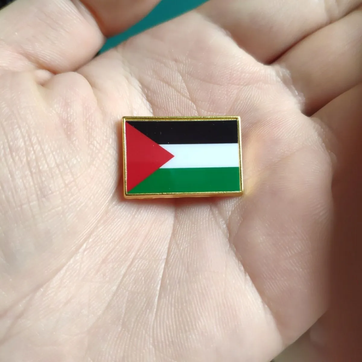 Palestine Flag Pin Brooch Country Palestine National Emblem Flag