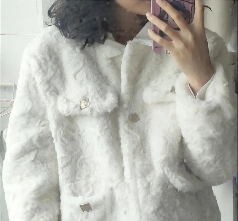 子羊の毛のコートの女性の Ma Je 2023...を￥10,402 | DHgate