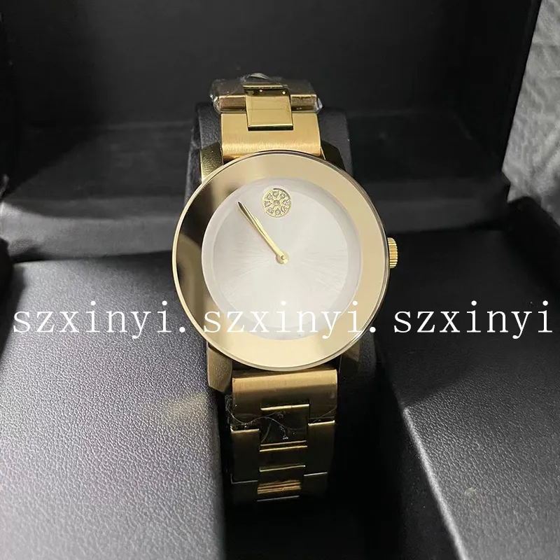 Gold Stainless Steel Quartz Watch with 36mm 42mm Dial for Women and Men Unisex Fashion Wrist Watch