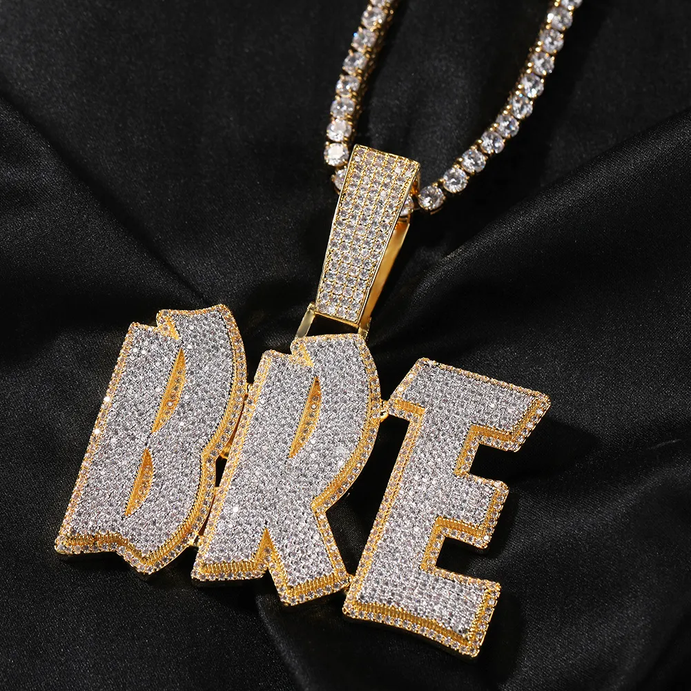 Rapper Chain Letters Custom Double Colors Letters Pendant Chain Women Men... From Beajewelry ...