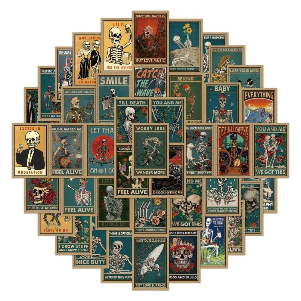 Autocollants De Crâne Stickers Tête De Ort En Halloween Tête De Ort