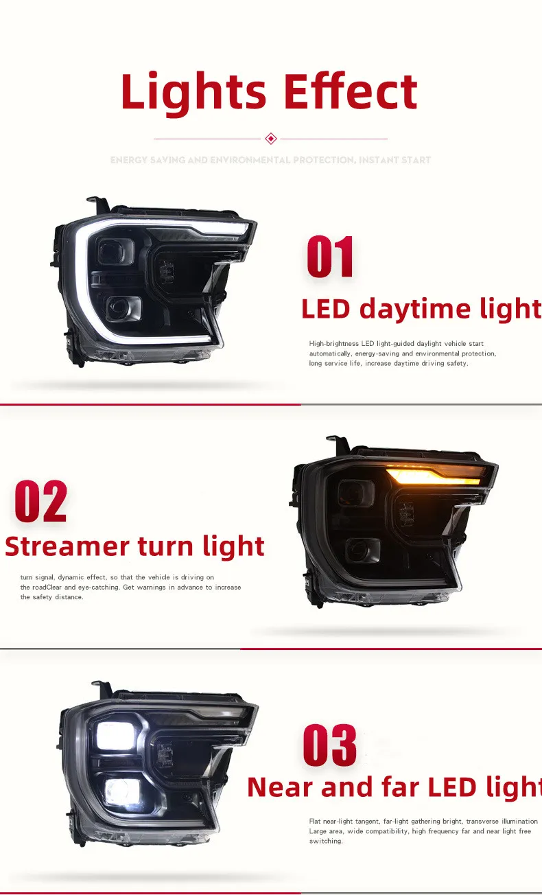 Full LED Headlights For Ford Ranger T9 2023 LED Daytime Lights Front ...