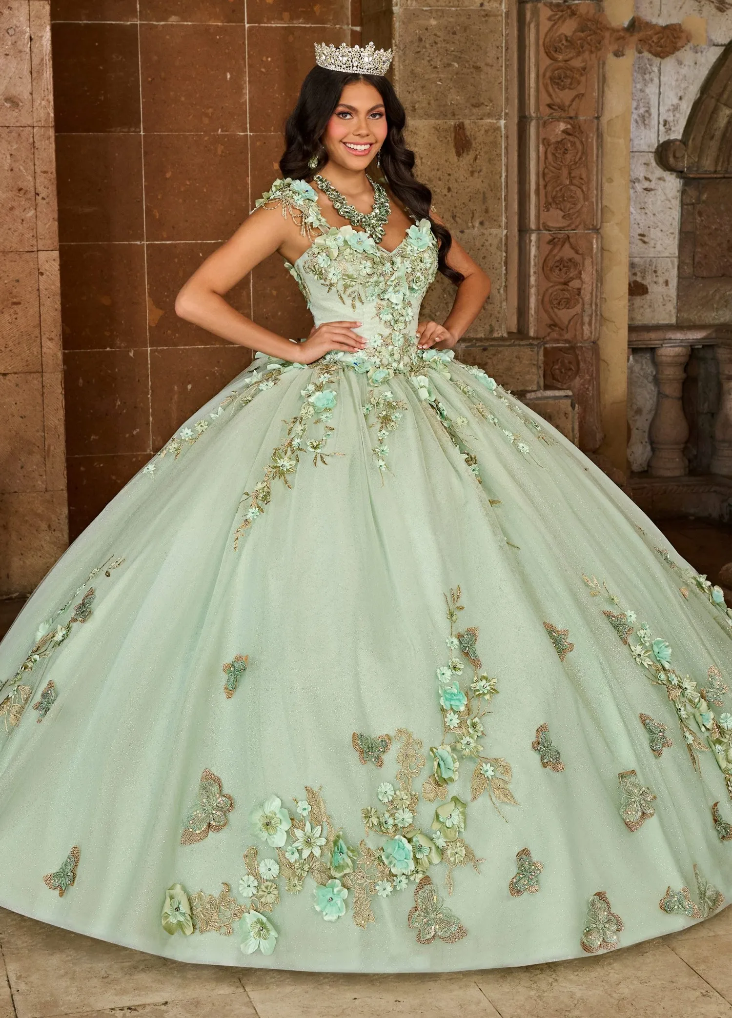 Masquerade beaded best sale gown