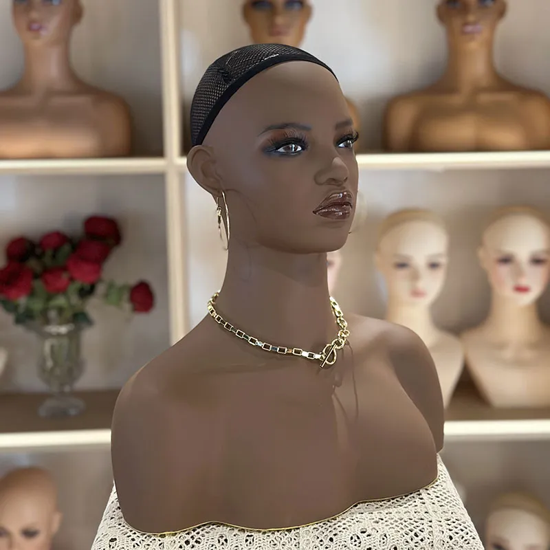 African American Black Female Mannequin Head Wig Holder Lol Stands