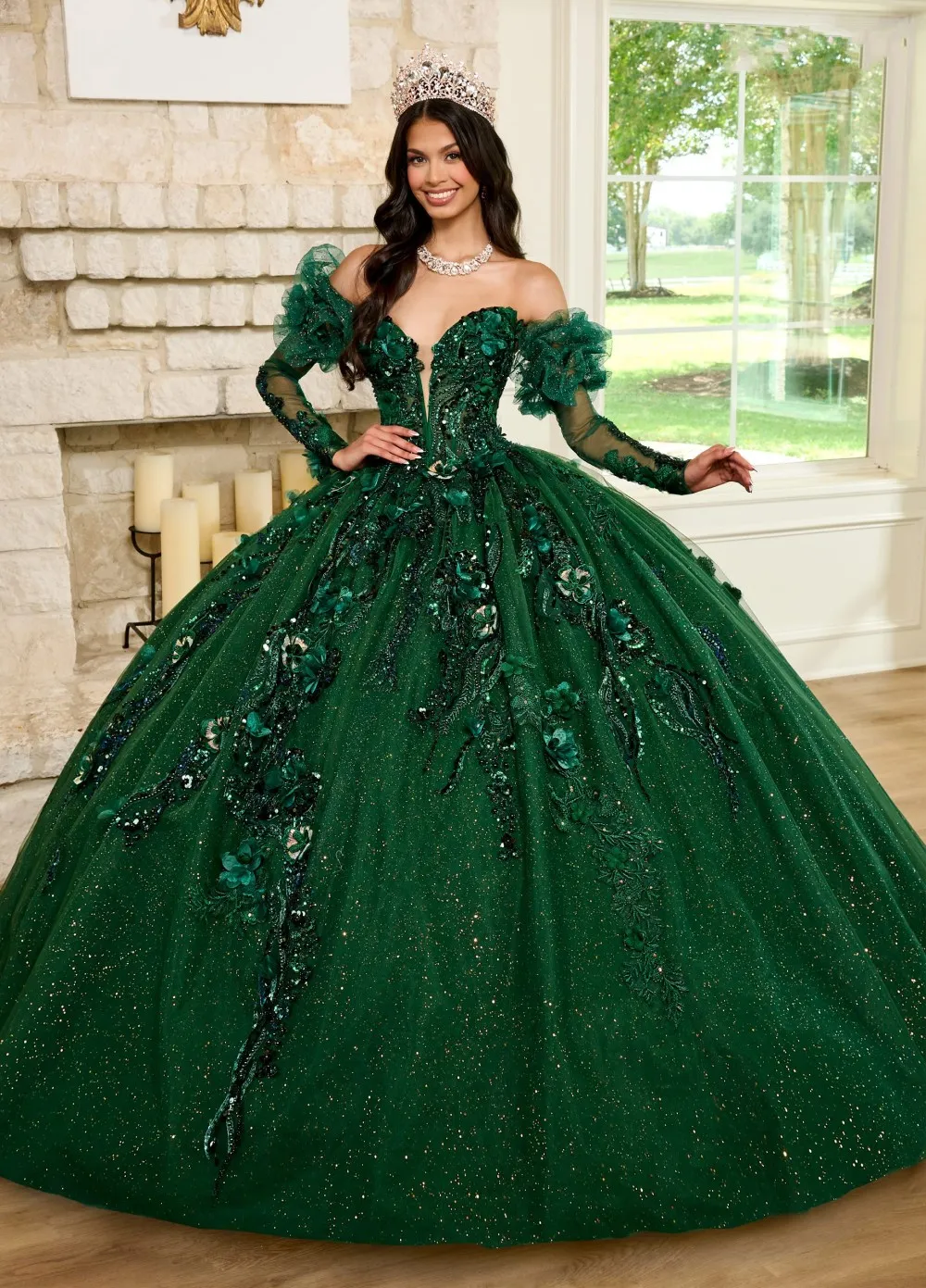 Green Masquerade Ball Gowns