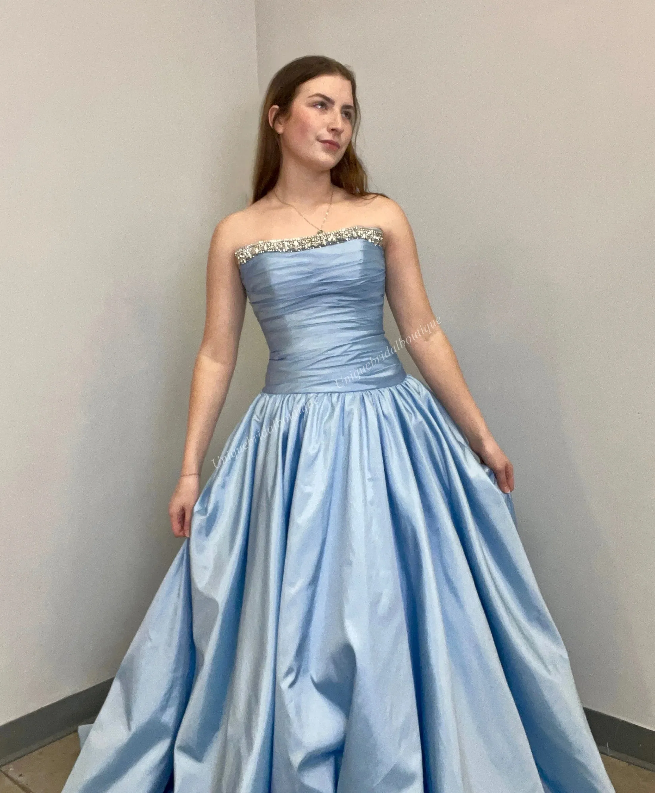 Drop waist ball gown prom hotsell